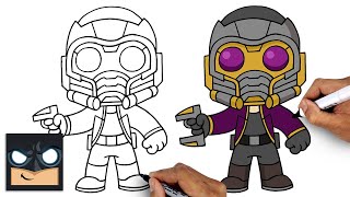 how to draw tchalla starlord marvel what if draw and color