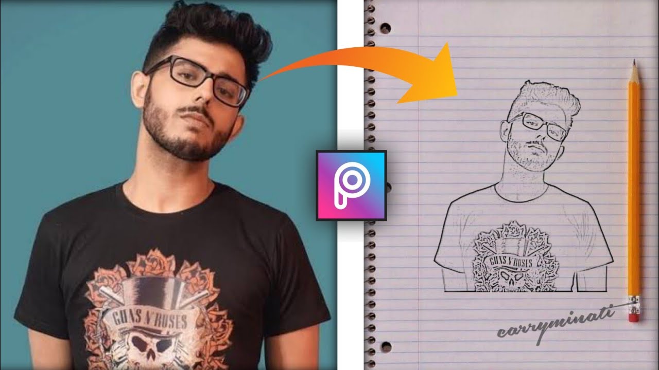 Picsart Pencil Sketch Effect Photo Editing Tutorial Picsart Photo
