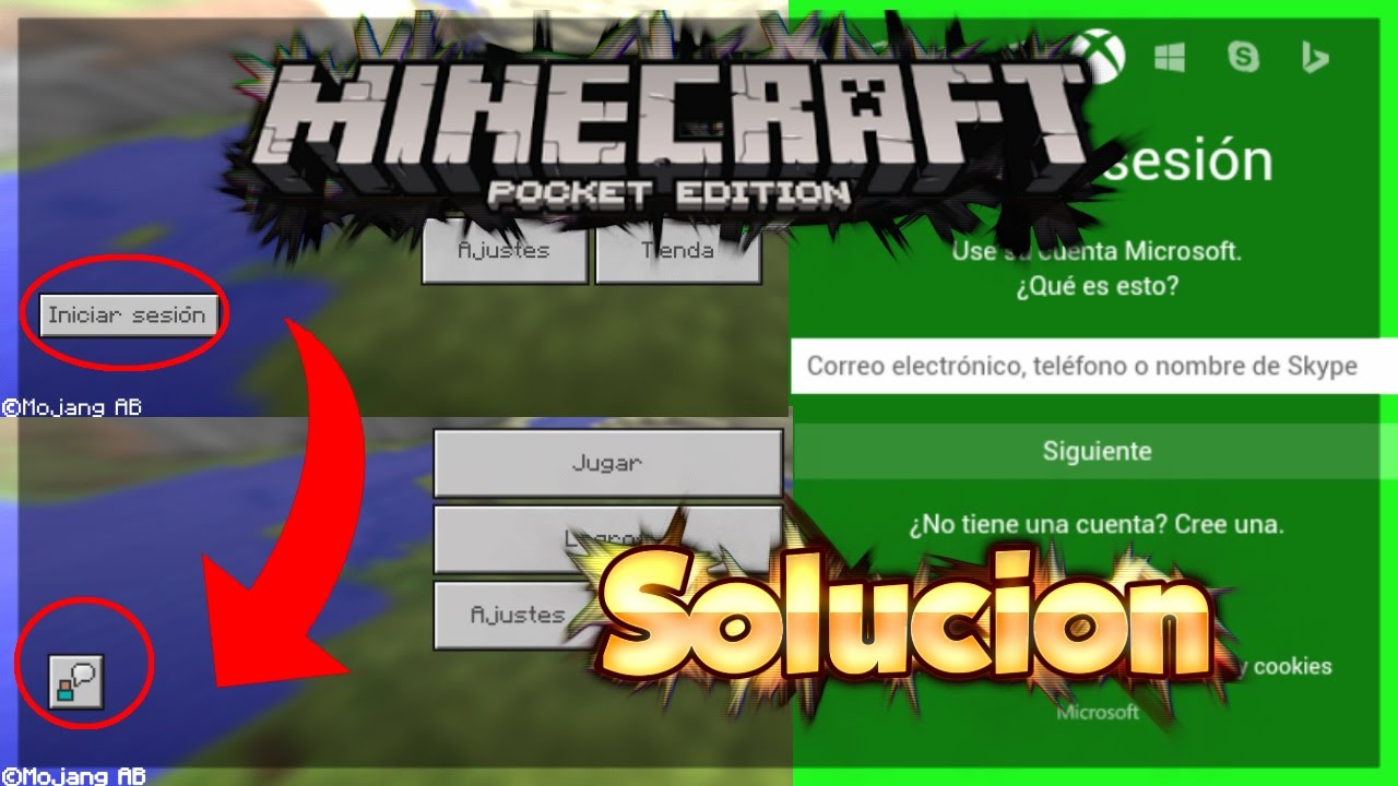 SOLUCION | ERROR AL INICIAR SESION EN XBOX LIVE | MINECRAFT PE 1.2  (ANDROID) - YouTube