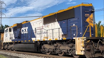 CSX 4568 OPERATION LIFESAVER 50th ANNIVERSARY UNIT TRAILING