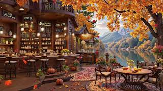 Cozy Vermont Autumn Lake Cafe Jazz 🍁 Soft Jazz Piano & Mountain Views for Deep Focus screenshot 1