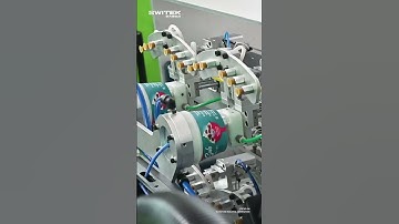 Switek Automation  - 4 Cavites Yogurt Cups Ring Labeling+Bottom Labeling Turn-key IML Solution