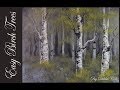 Easy Birch Trees in Acrylics