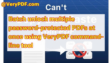 Batch unlock multiple password-protected PDFs at once using VeryPDF command-line tool