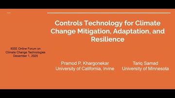 IEEE OFCCT 2025: Controletechnologie voor klimaatveranderingmitigatie, -aanpassing en -veerkracht