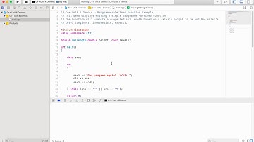 C++ Unit 4 Demo 4 - Programmer-Defined Function Example
