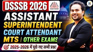 CLASS 16 : DSSSB 2026 |  Court Attendant| Assistant Superintendent | MTS |  Maths by Jai Sir