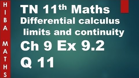 11th maths chapter 9 exercise 9.2 question 11 tn syllabus hiba maths