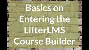 Opening the LifterLMS Course Builder in Gutenberg