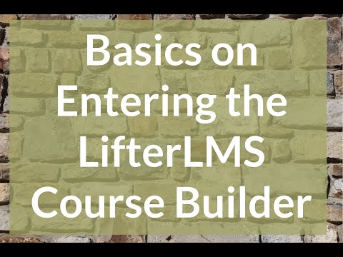 Opening the LifterLMS Course Builder in Gutenberg