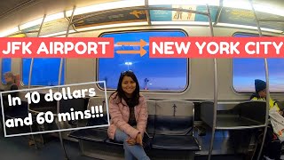 How to go from JFK Airport to New York City  Fastest and cheapest option | New York travel series