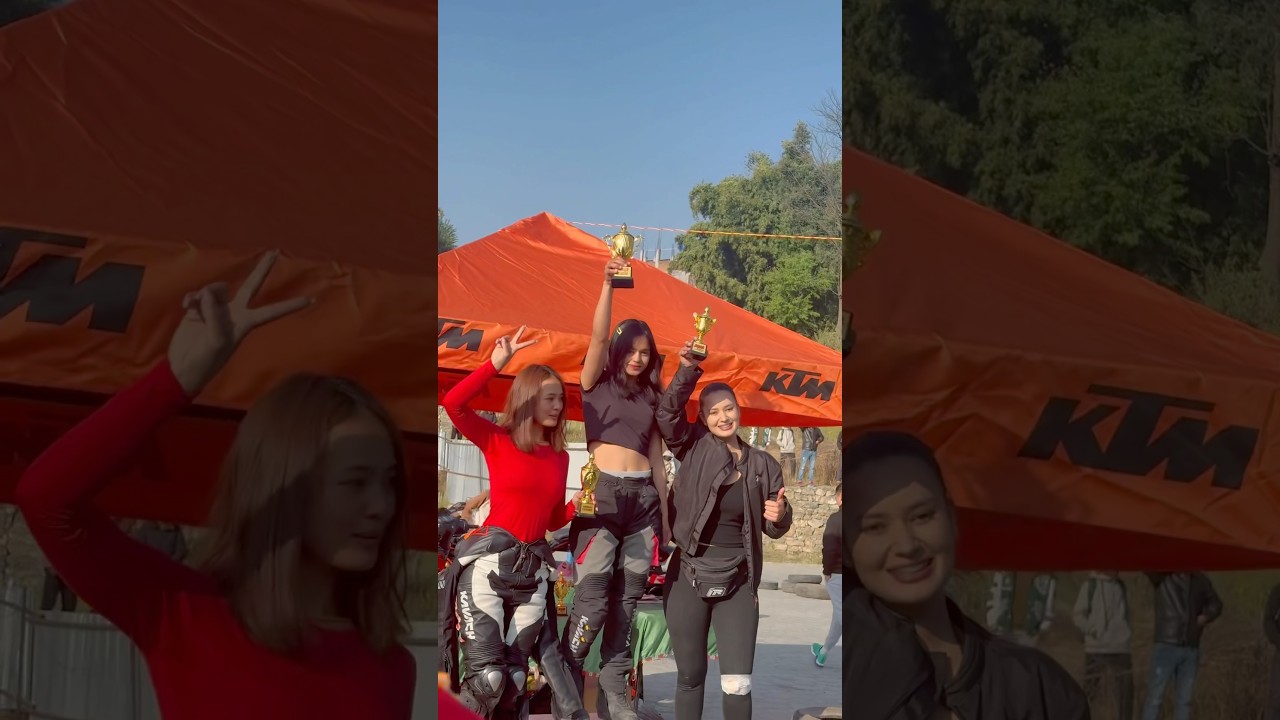 Winning moment of .. race warss Nepal’s fastest scooter race event