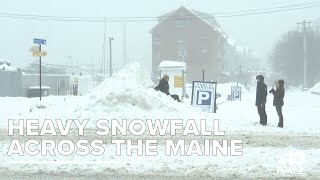 Portland, Maine, revels in fresh snowfall despite tricky road conditions