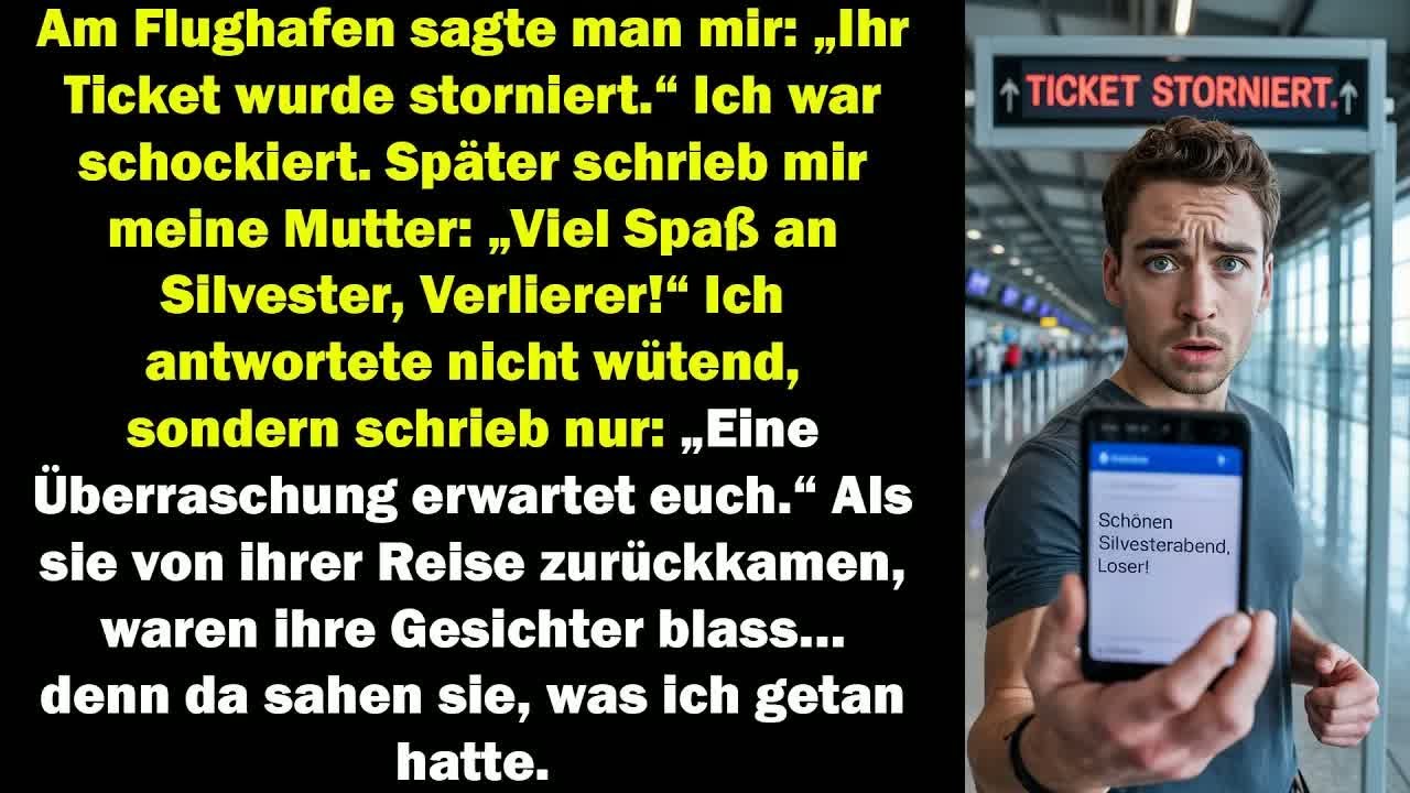 Meine Mutter Stornierte Mein Ticket Und Nannte Mich Verlierer – Doch Meine Rache War Bereits Gep