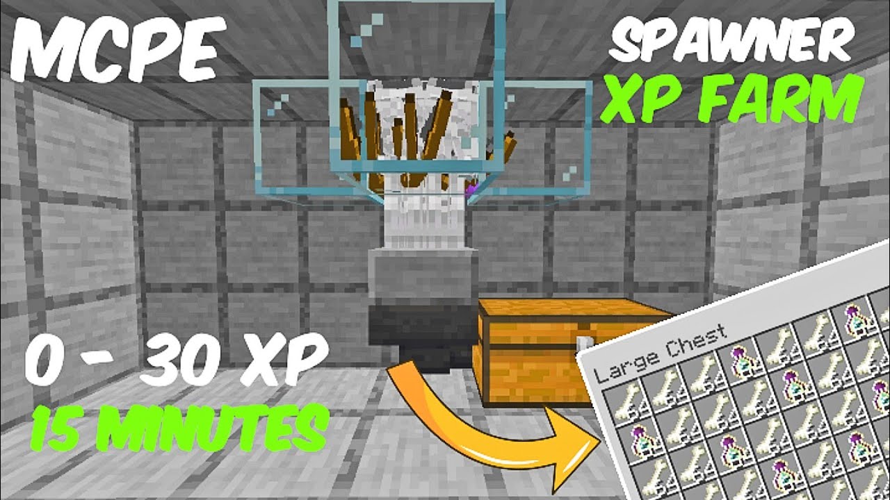 Best 1.19 Skeleton spawner xp farm minecraft pocket edition YouTube
