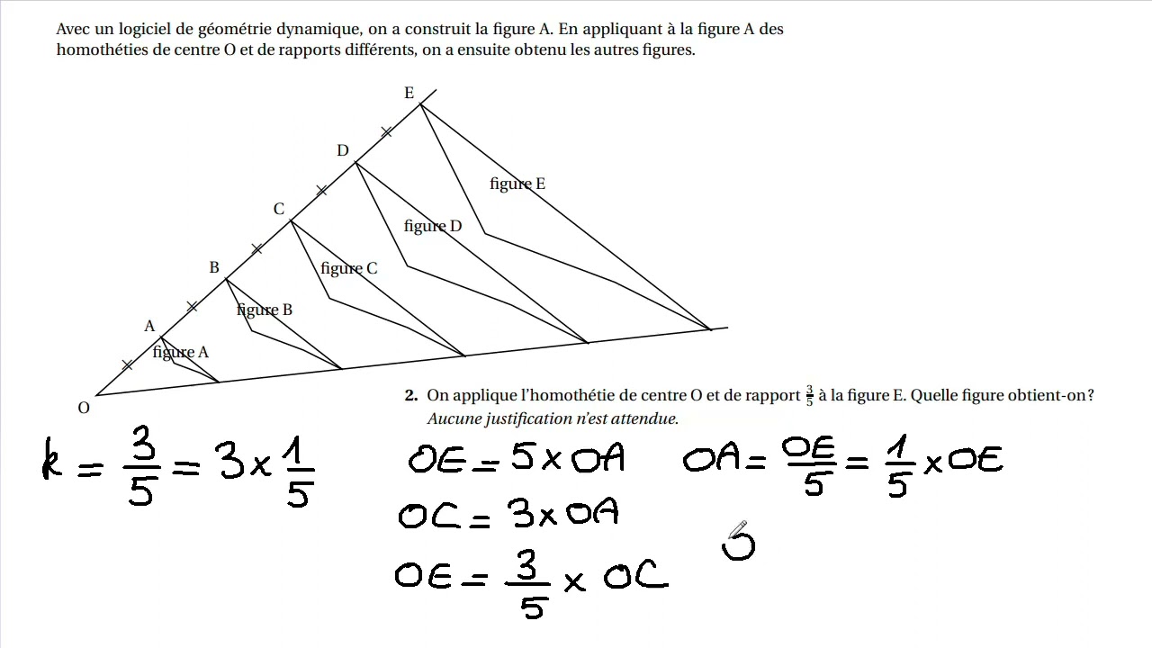 Exercice Homothéties - 3e