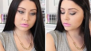 Valentines Day Makeup Tutorial ♡ Neutral Glowing Smokey Eye & Flirty Pink Lip