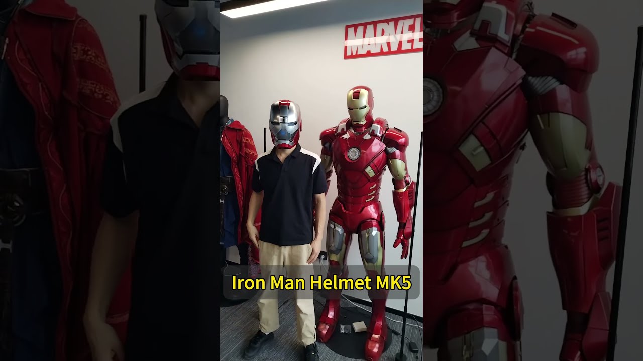 Marvel Iron Man Helmet MK5 wearable demonstration