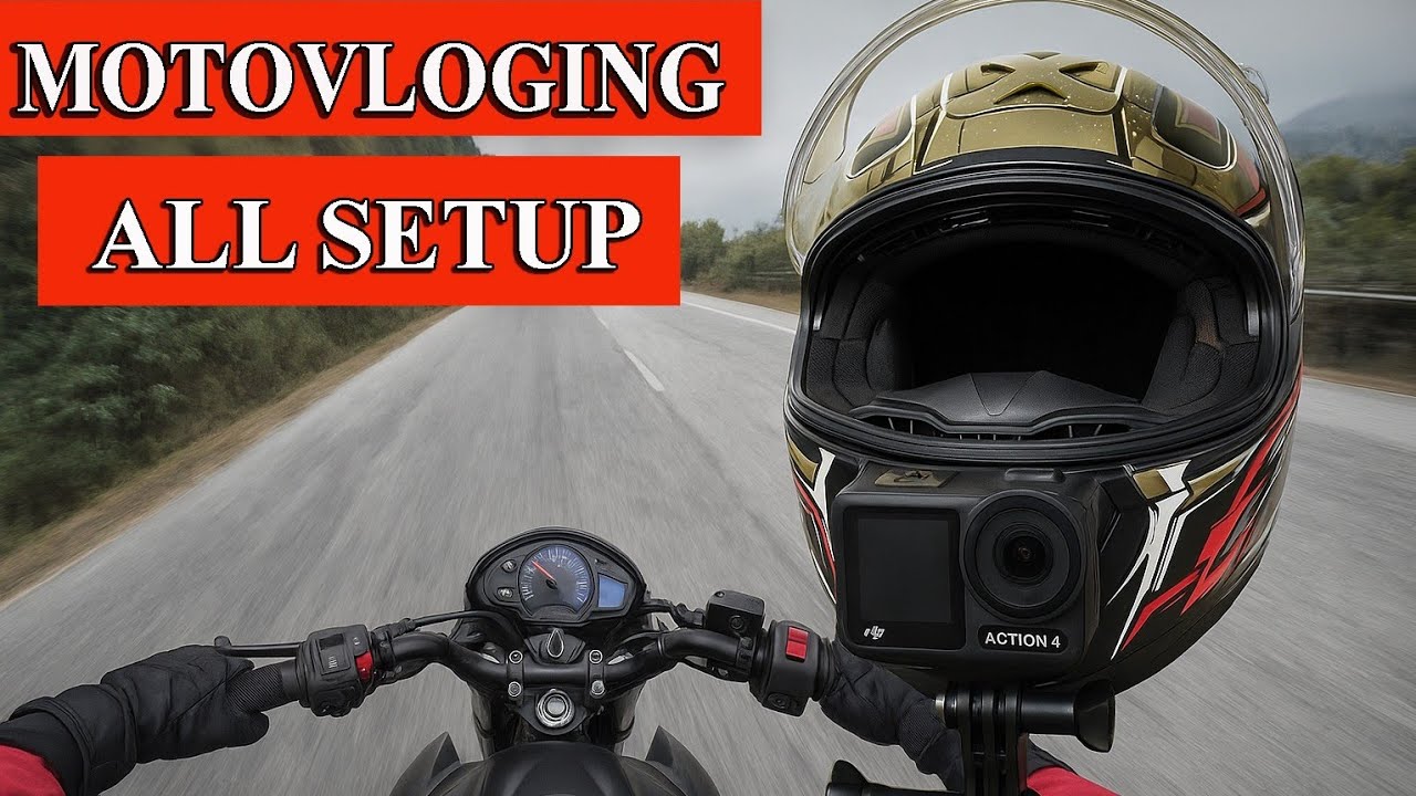 My Moto Vlogging Setup 2025 🏍️ | DJI Osmo Action 4 + Axor Helmet