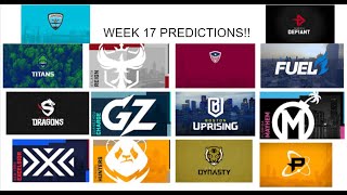 Overwatch League Season 4 Week 17 Predictions