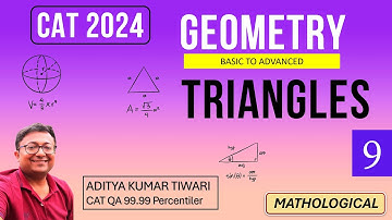 Geometric Centres of a Triangle | Triangles 9 || Geometry || CAT 2024 QUANT || Quantitative Aptitude