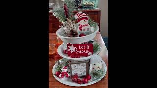 Dazzling Tier Christmas and Fall centerpiece ideas #diy #decoration #interior