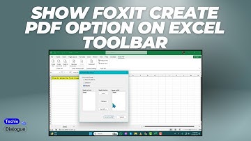 How to Show the Foxit Create PDF Option on Excel Toolbar