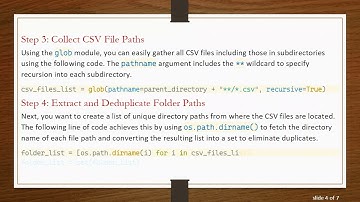 Extracting CSV Files from Subdirectories in Python