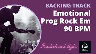 Emotional E Minor Progressive Rock Backing Track | 90 BPM | Guitar Practice | Solo #backingtrack Resimi