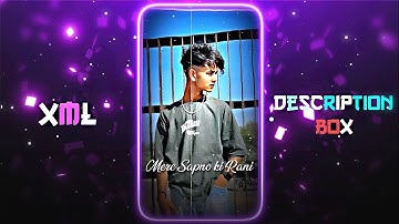 MERE SAPNO KI RANI ~ (Sanam) 🥰💕|| NEW TRENDING XML 👀💥 || NEW ALIGHT MOTION XML FILE 🍒🦋|| #xml #xml_