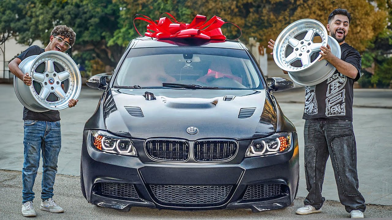 جالي اغلي هدية في حياتي لسياراتي ال BMW من اخويا الصغير 😭🎁 سعرها 50.000$ ✌ #5