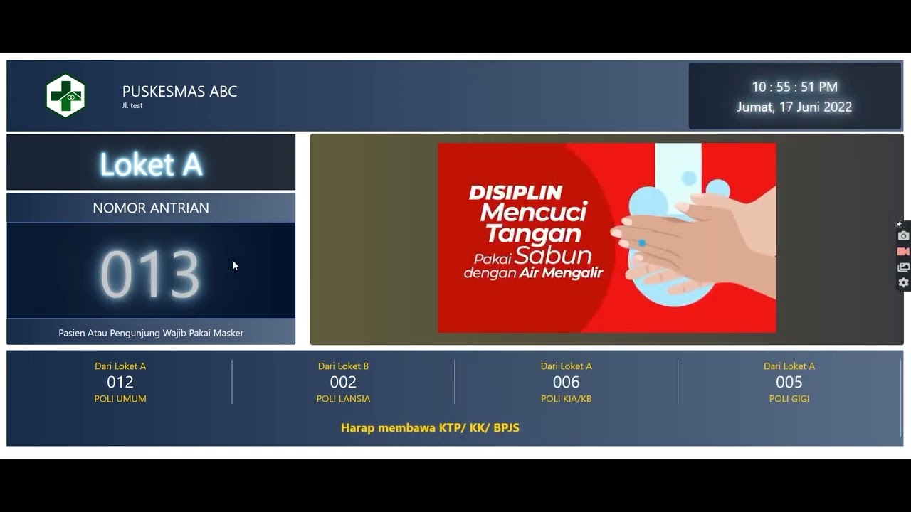 Sistem Antrian Klinik/ Puskesmas/ Rumah Sakit menggunakan Websocket