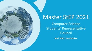 Master Student Introduction Session - Fachschaftsrat Informatik Uni Saarland