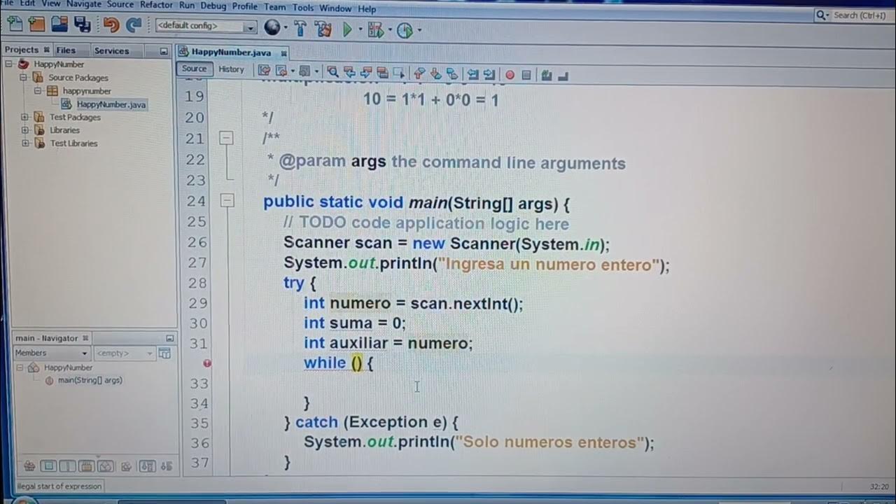 happy number en java netbeans - YouTube