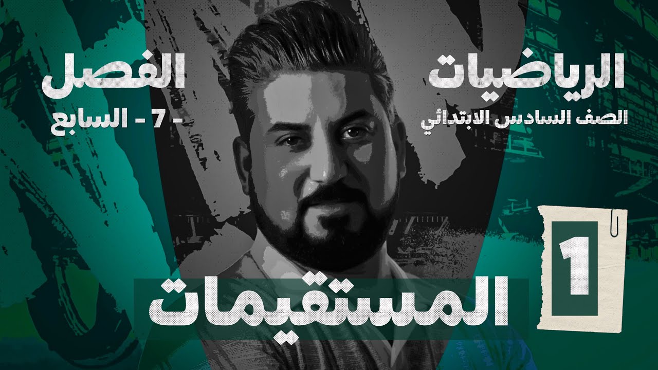 رياضيات السادس الابتدائي / الفصل السابع / المستقيمات / انواع الزوايا