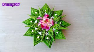 วิธีทำกระทงใบตองแบบง่าย แบบที่ 189 How to make a banana leaf krathong. Loy Kratong Festival