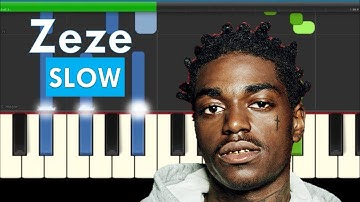 Kodak Black ZEZE ft Travis Scott & Offset Slow Easy Piano Tutorial with Chords