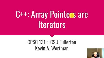 C++: Array Pointers are Iterators
