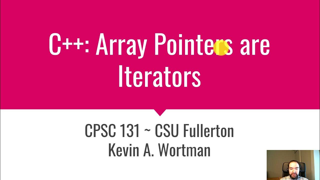 C++: Array Pointers are Iterators - YouTube