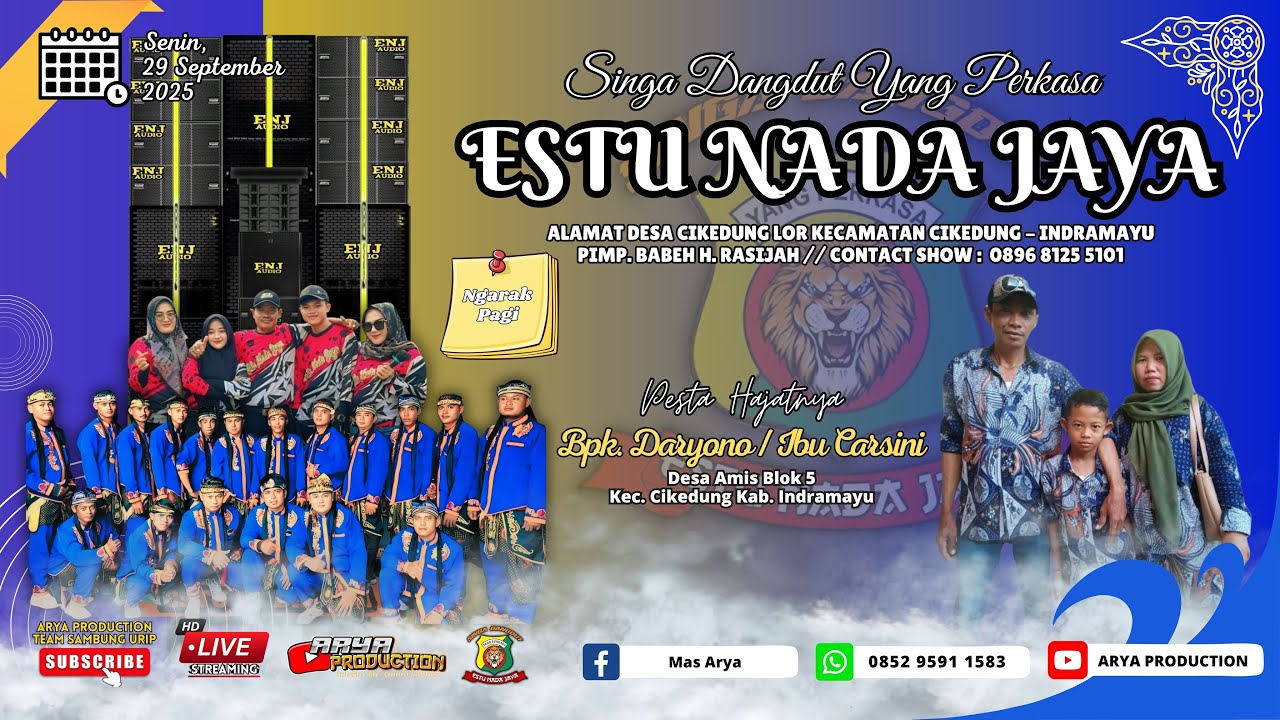 🔴 📡 LIVE STREAMING ❗ SINGA DANGDUT ESTU NADA JAYA ❗ SENIN, 28 SEPTEMBER 2025 ❗ AMIS - CIKEDUNG