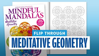 Meditative Geometry colouring flip through Mindful Mandalas Only Human Art