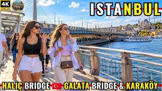 ISTANBUL TURKEY 2026 4K WALKING TOUR | Crossing Halic Bridge to the Hidden Cafes of Karakoy