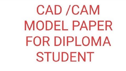 cad/cam model paper