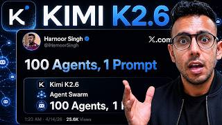Kimi K2.6 Drops Agent Swarm: 100 Agents, 1 Prompt