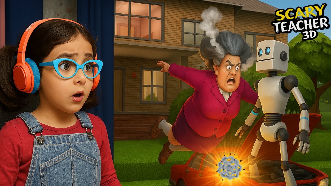 Miss T Ka Robot Dance 😱🤖 Scary Teacher 3D Gameplay Prank - YouTube
