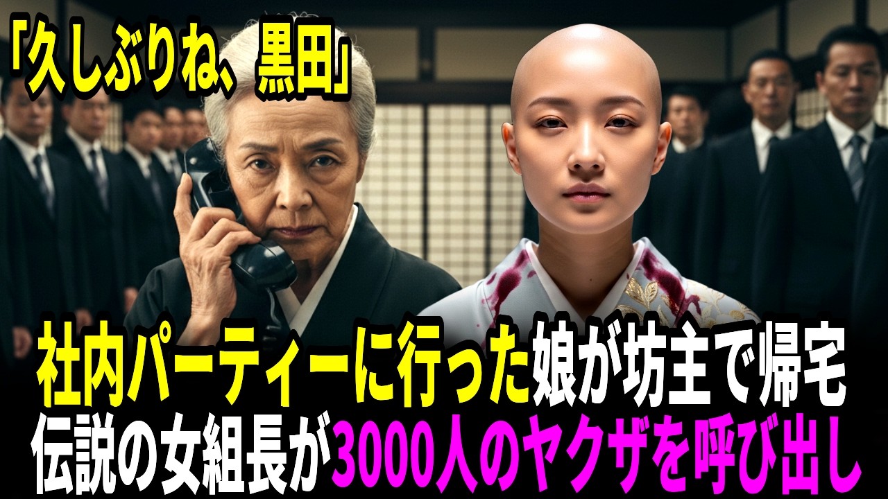 社内パーティーに行った娘が坊主で帰宅、伝説の女組長が3000人のヤクザを呼び出し社長が土下座する羽目に