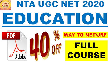 Education Full course Pdf Notes 40% Discount ugc net 2020