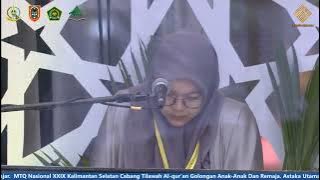 Ramadhan Najwa (Kalsel) Juara 2 Tilawah Remaja || MTQ Nasional ke XXIX Kalimantan Selatan 2022