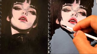 How to Paint Vampire Girl Portrait in Oil Paint