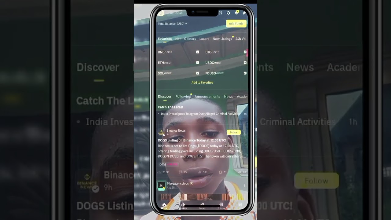 How to sell dogs token in Binance 